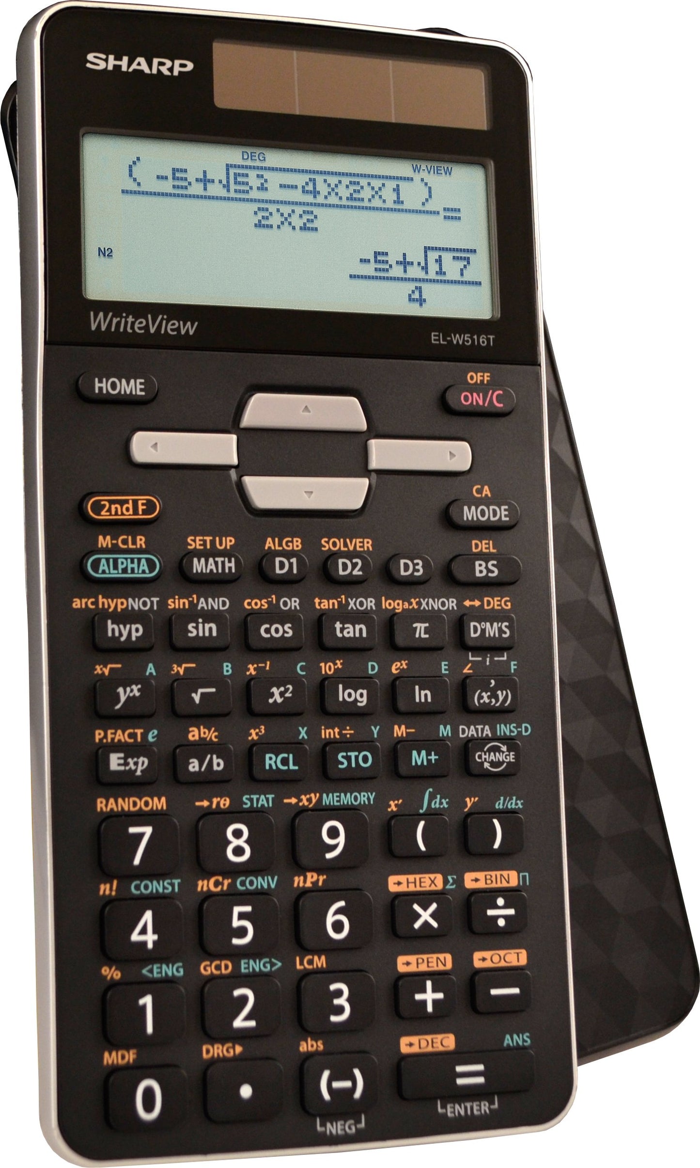 Sharp EL-W516TBSL Advanced Scientific Calculator with WriteView™ 4 Line Display & Solar Power