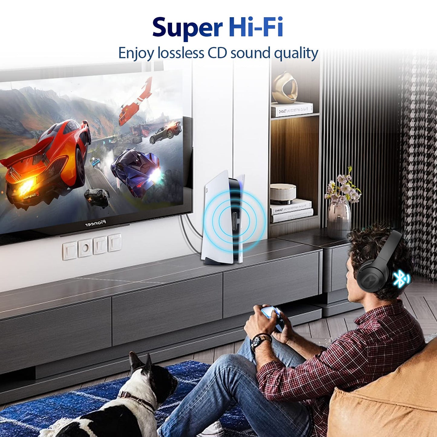 Antank Bluetooth Audio Transmitter (USB Type-C) Support aptX-HD aptX Low Latency AAC Compatible with Nintendo Switch/Lite/OLED/ PS4/ PS5/ PC Bluetooth