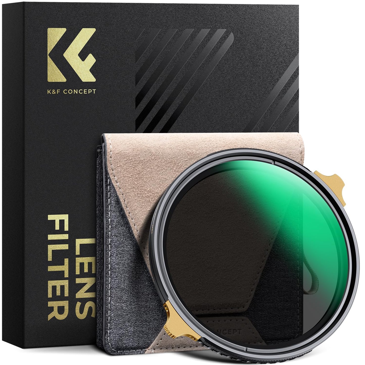 K&F CONCEPT 82mm Variable ND Lens Filter ND2-32 (1-5 Stops) High Definition Adjustable Neutral Density Filter with 36 Multi-Layer Coatings (Nano X PRO