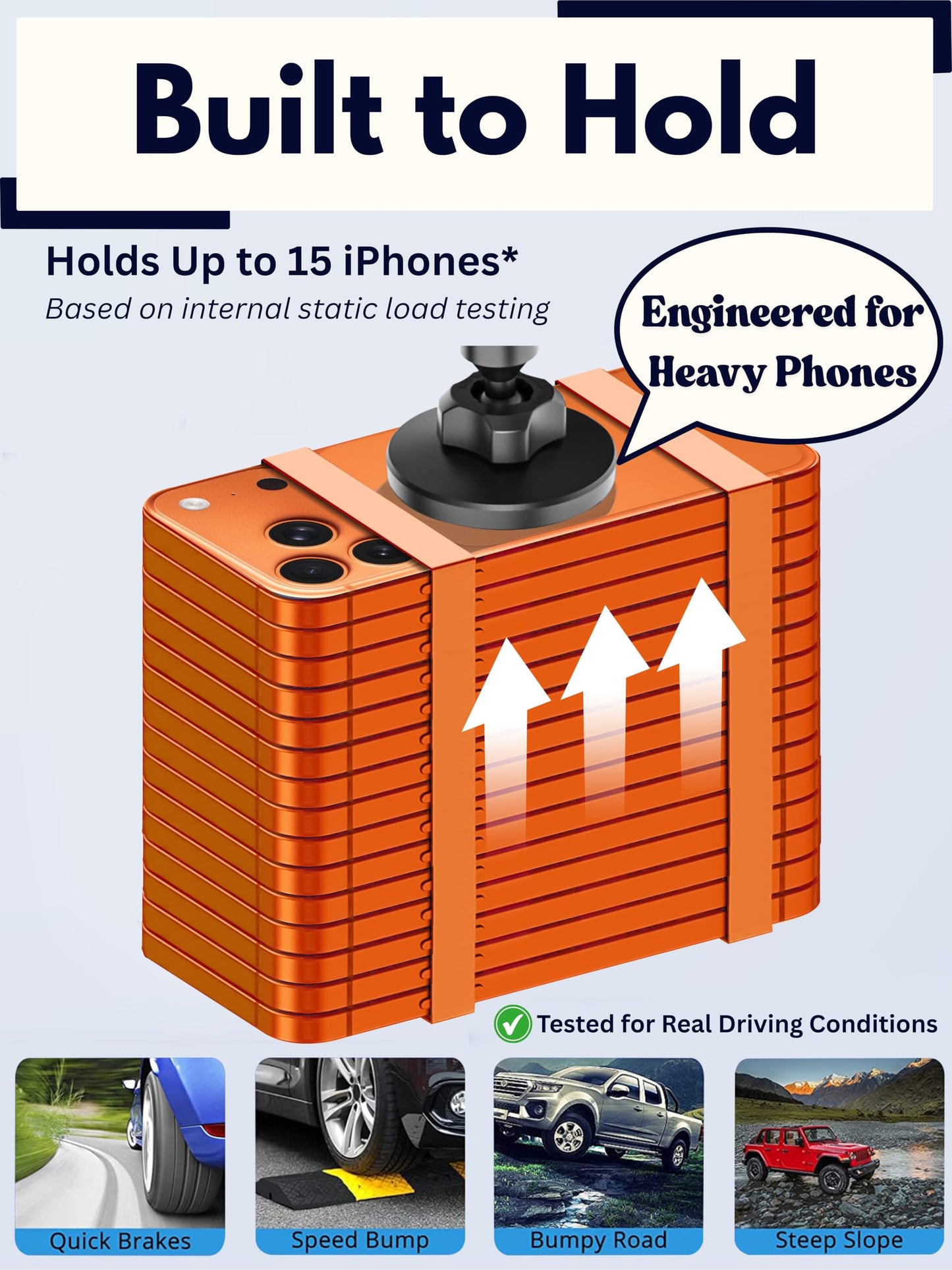 Cup Holder Phone Mount for Car, Magnetic - Designed for MagSafe, Secure Magnetic Hold, Stable Expandable Base, Flexible Reinforced Gooseneck