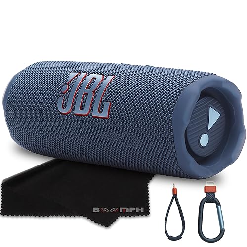 JBL Flip 7 Portable Bluetooth Speaker, IP68 Waterproof, Dustproof, Drop-Proof, PushLock System, AI Sound Boost, 16H Battery - Blue - Boomph's