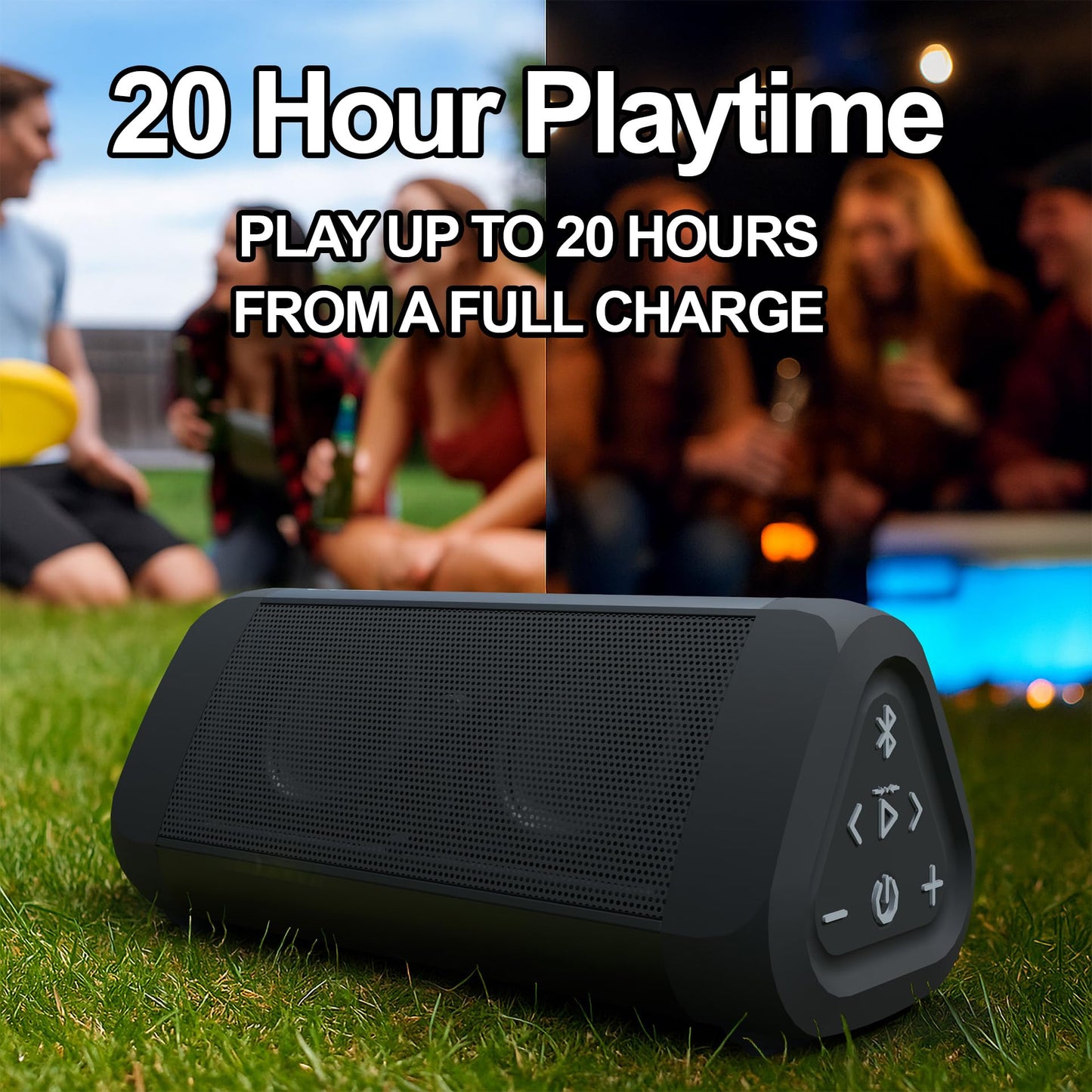 OontZ Angle 3 Ultra - Portable Bluetooth Speaker, 14 Watts, Bigger Bass, Hi-Quality Sound, 100 Ft Wireless Range, Play Two Speakers Together, IPX7