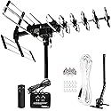 Five Star 2026 Upgraded Outdoor TV Antenna - 200 Mile Range Motorized 360° Precise Rotation HDTV Antenna, Smart Amplified NextGen ATSC 3.0 4K 1080P