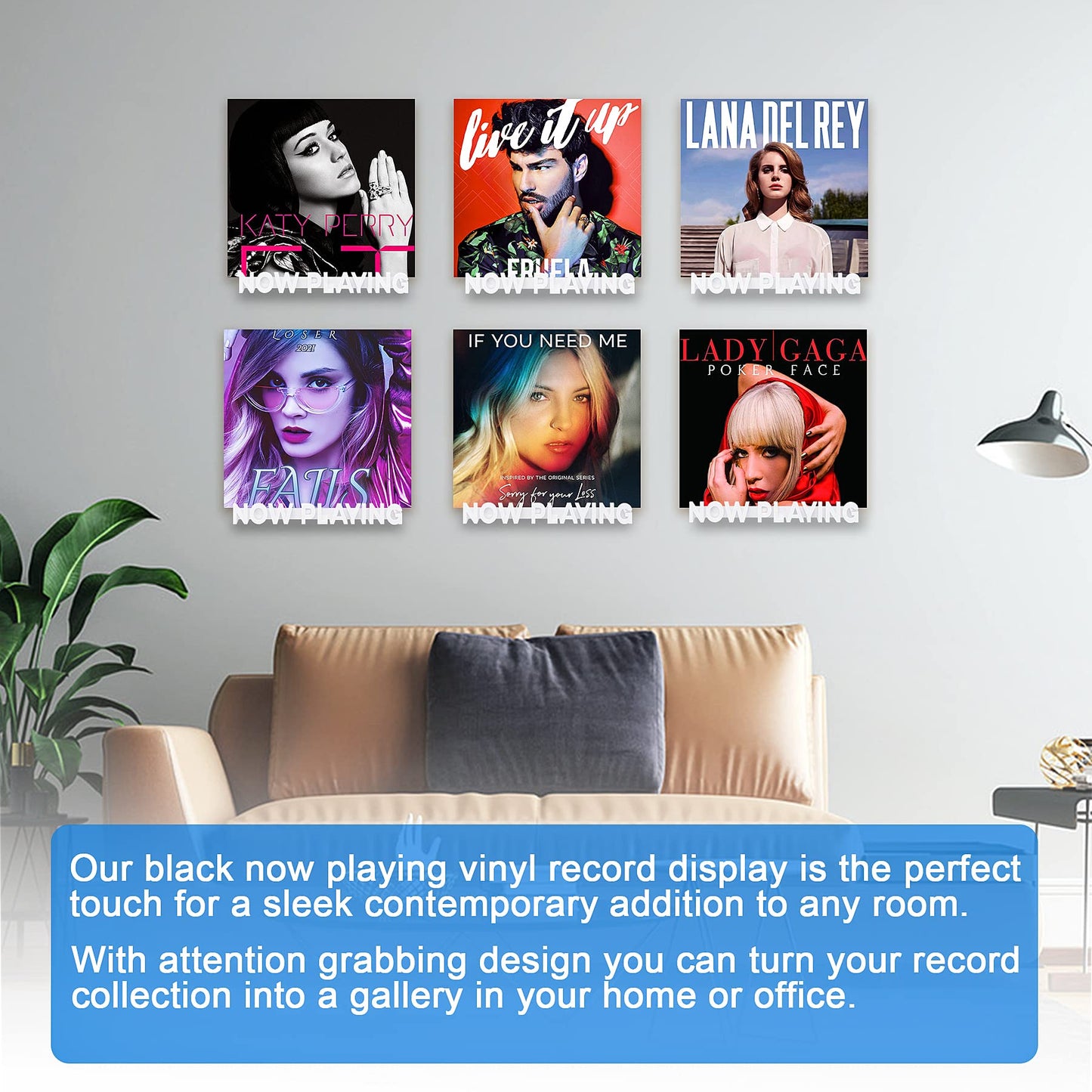 Aivwis Premium Wall-Mounted Vinyl Record Shelf, Floating Now Playing Holder for Vinyl Collectors - Home & Office Décor, Record Store Display (3D