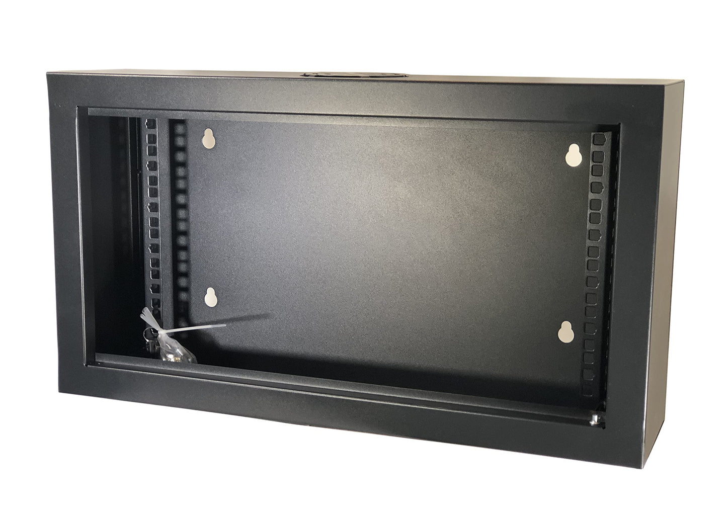 CNAweb 6U 19" Slim SoHo Wall Mount Rack Cabinet Enclosure 6" Depth - Black