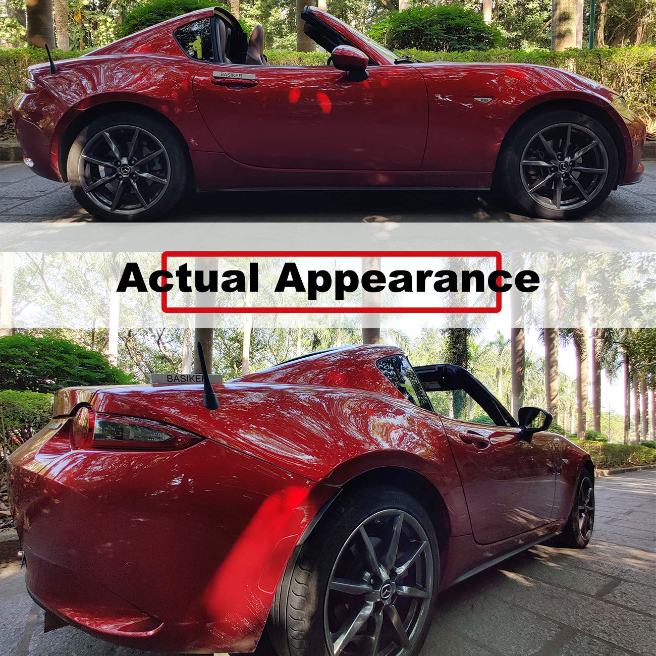 BASIKER 5 Inch Antenna - Short Radio Mast Antenna for 2006-2024 Mazda Miata MX-5 Accessories- Support for Car Wash Safe