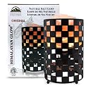 Himalayan Glow Projective Style Metal Basket Night Light with Pink Chunks, Bulb,(ETL Certified) Dimmer Switch,Calming & Relaxing Salt Lamp, Pink Salt
