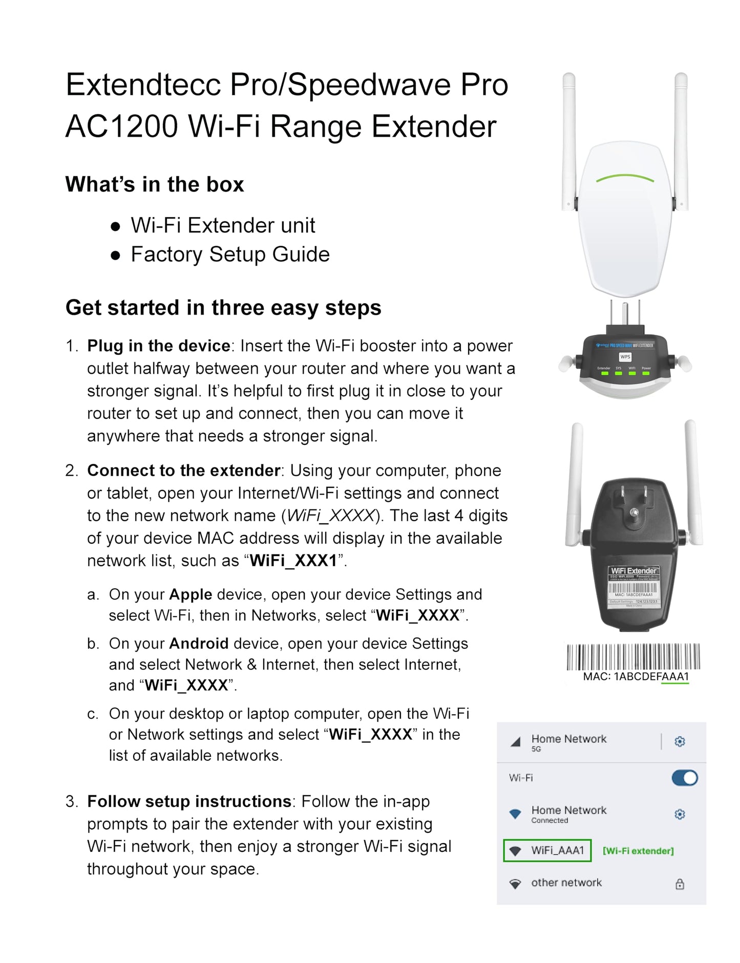 Speed Wave WiFi Extender 2025 ExtendTecc Pro WiFi 6 Range Extender Signal Booster Cyber WiFi Dual-Band 1.8 Gbps Amplifier, Up to 2,100 sq ft & 64