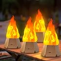 Ollcuz Night Lights, Multi-Purpose Fake Fire Lamp, USB Rechargeable Flickering Flame, 3-Mode LED Flame Light for Kids Children Bedroom Party Bar