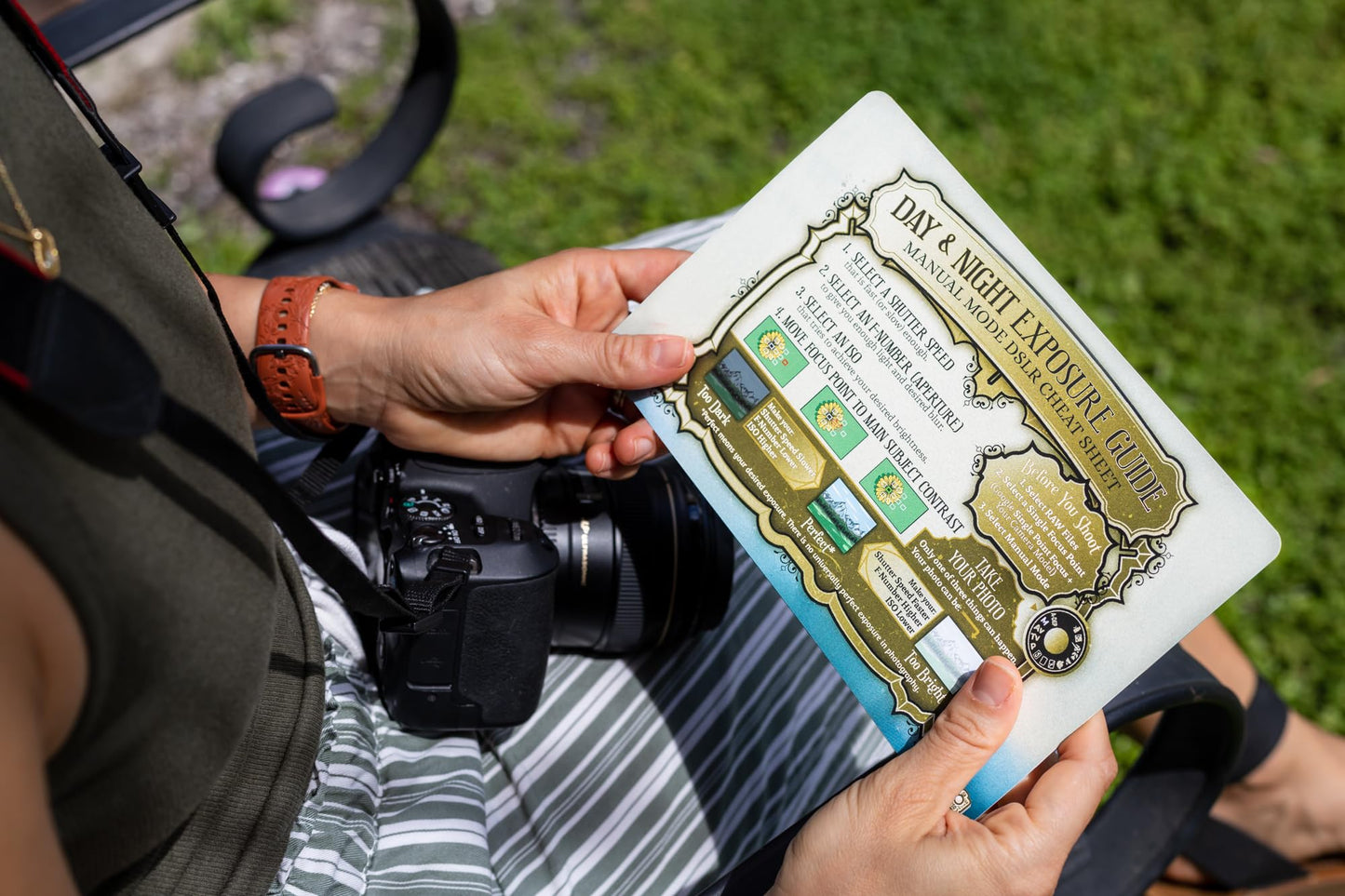 Photography Manual Mode Cheat Sheet for DSLR Cameras and Mirrorless. Exposure Guide for ISO, Aperture and Shutter Speed for Taking Better Photos