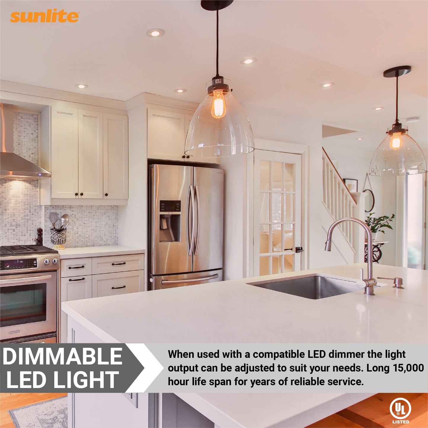 Sunlite 41655-SU LED S14 Filament Style String Light Bulb, UL Listed, 2 Watts (25W Equivalent), 200 Lumens, Medium Base (E26), Dimmable, Clear Glass