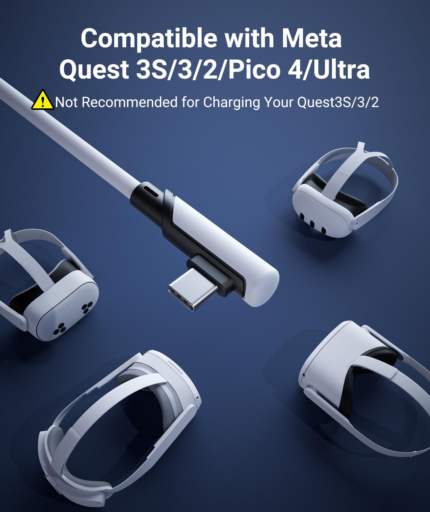 Syntech Link Cable 16FT for PCVR Compatible with Oculus/Quest 3/Meta Quest 3S, Quest2/Pro/Pico 4/Ultra Accessories and PC/SteamVR, High Speed PC Data