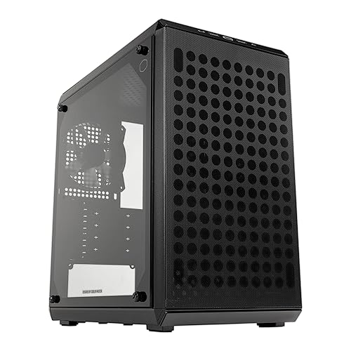 Cooler Master Q300L V2 Micro-ATX Tower, Magnetic Patterned Dust Filter, USB 3.2 Gen 2x2 (20GB), Tempered Glass, CPU Coolers Max 159mm, GPU 360mm