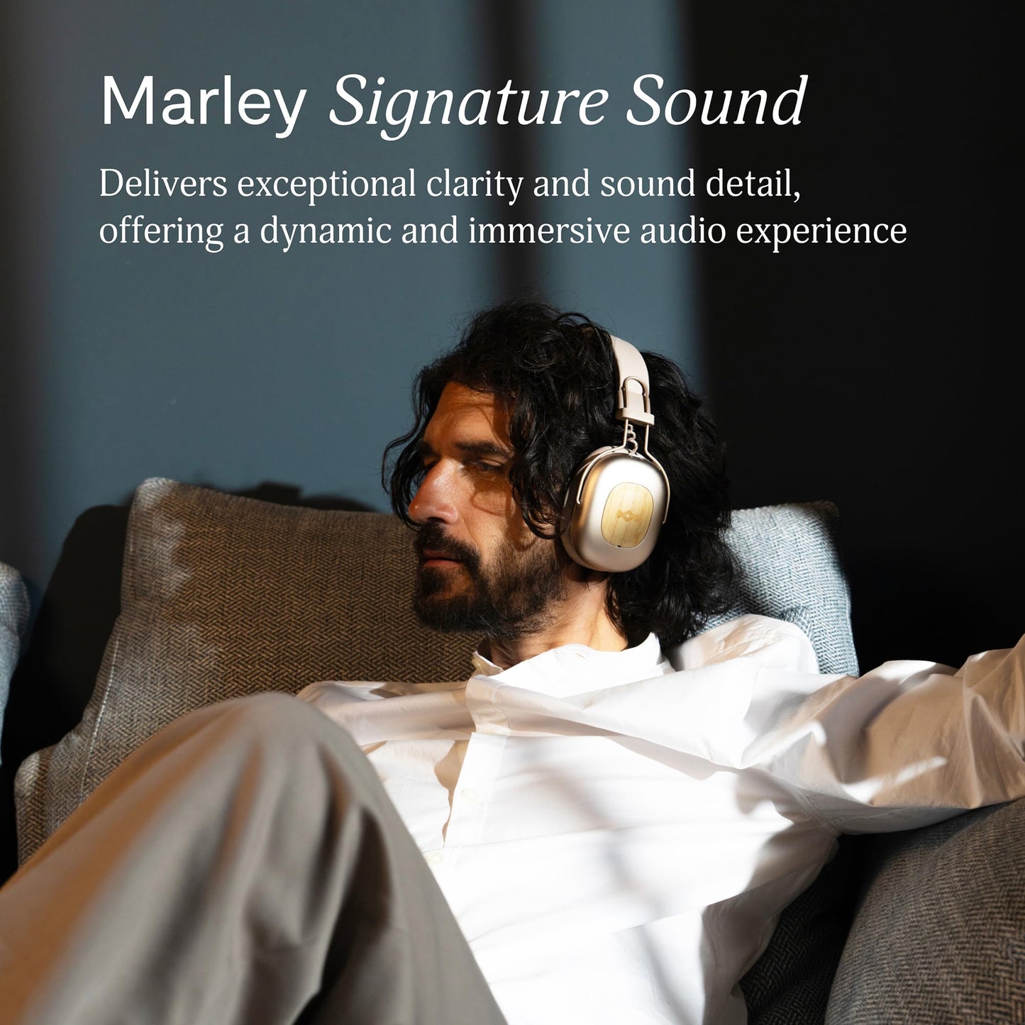House of Marley Positive Vibration Rebel Wireless ANC Headphones - Over Ear Bluetooth Earphones with Adaptive Noise Cancelling, 130 H Playtime, IPX5…