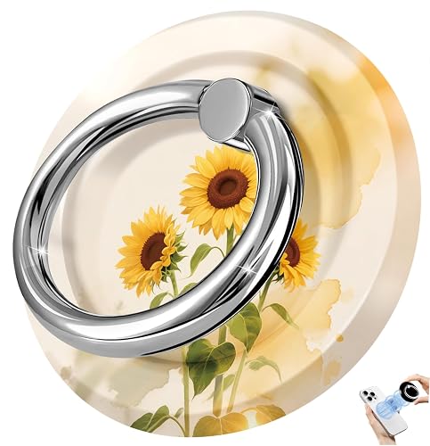 ZypopZy Cute Magnetic Phone Ring Stand Compatible with MagSafe, 360° Adjustable & Removable Magnet Cellphone Grip Holder for Smartphone and Tablets