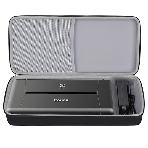 Aproca Portable Case Compatible with Canon PIXMA TR160 / TR150 / iP110 Wireless Mobile Printer, Storage Hard Bag for Accessories (Black)