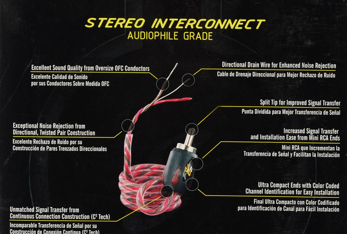 STINGER 4000 Series 3ft 2-Channel Car Audio RCA Stereo Interconnect Cable
