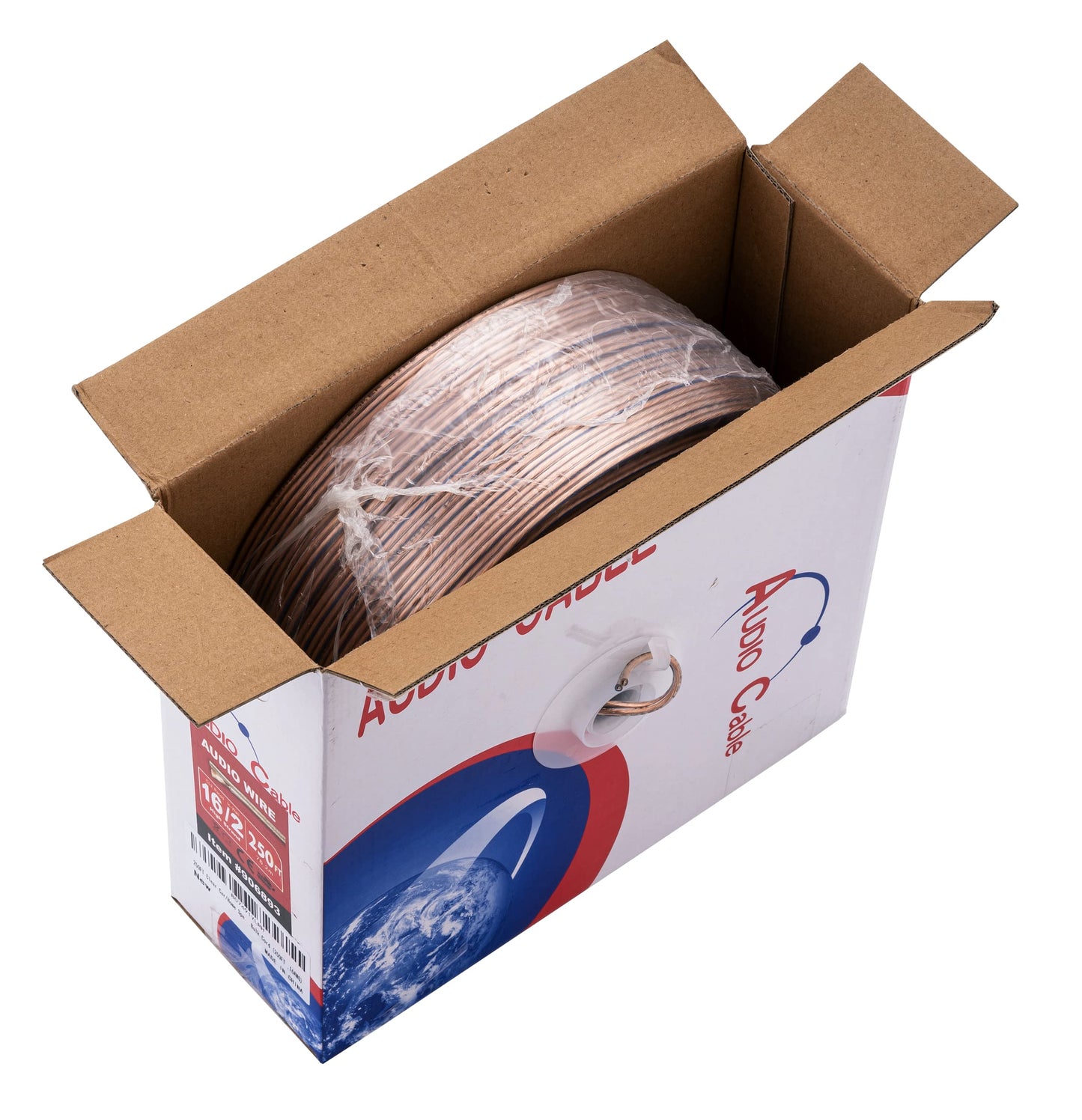 Cables Direct Online Speaker Wire 16 Gauge 16/2 Conductors CCA (Copper Clad Aluminum) Transparent Low Voltage Clear Cable for Home Theater, Car Audio