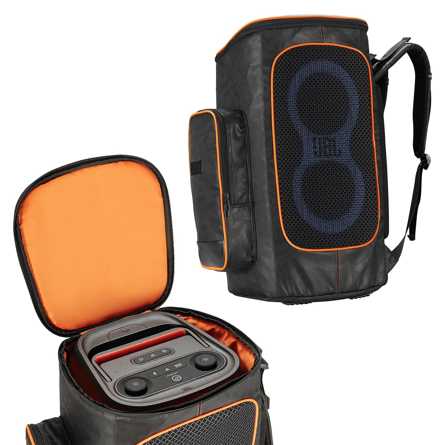 Jeachan Speaker Bag Rugged Speaker Bag Carry Case Compatible with JBL Party Box 120, Portable Speaker Carry Bag Backpack