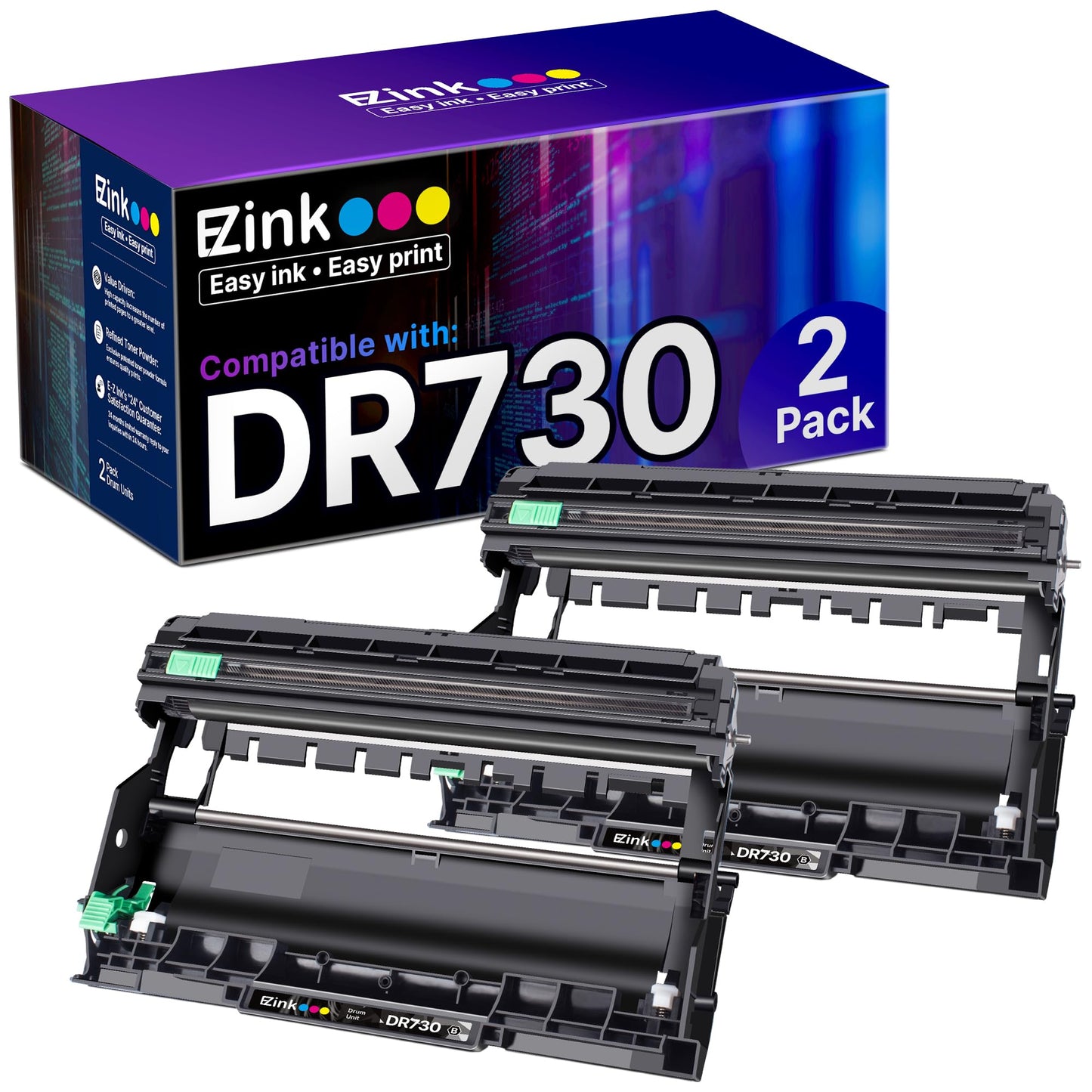 E-Z Ink Compatible Drum Unit Replacement for Brother DR 730 Drum Unit Compatible with HL-L2350DW HL-L2395DW HL-L2370DW HL-L2370DWXL MFC-L2750DW