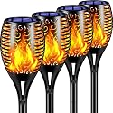 TomCare Solar Lights Outdoor 99 LED Higher & Larger Flickering Flame Solar Torch Lights 43" Waterproof Outdoor Lighting Solar Powered Pathway Walkway