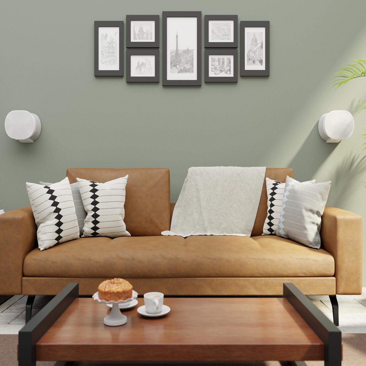 Sanus Fixed Speaker Wall Mount Designed for The Sonos Era 300™ (White Pair)