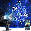 Govee Outdoor Decoration Projector Light, Upgraded LED Snowflake Projector, 180° Rotation, 20 HD Effects & 58 Scene Modes with App Control, IP67