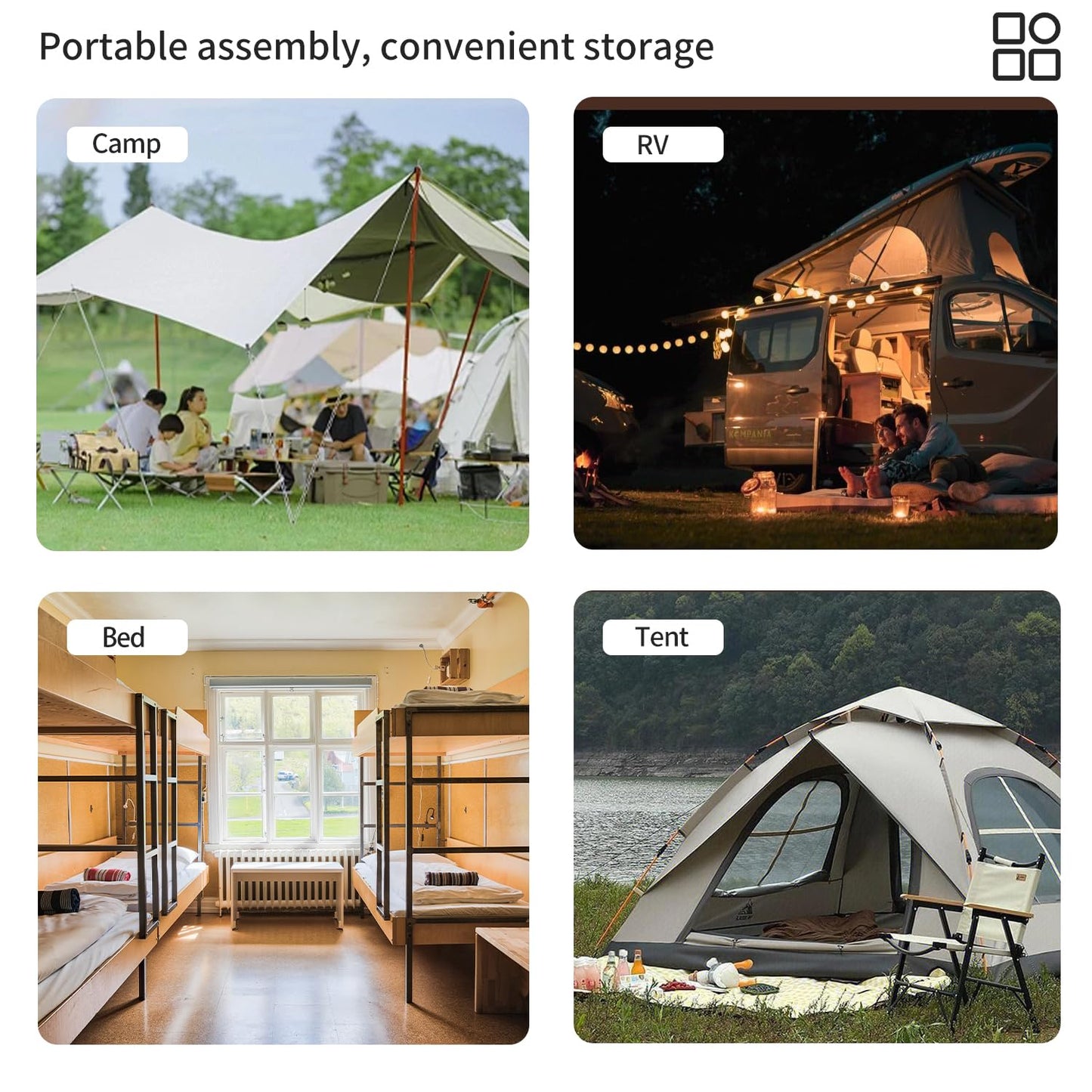 Mengnessly USB Socket Ceiling Fan With Lights,16.5",Mini Small DC 5V,Quiet,Silent,Camping Emergency Portable Outdoor Hanging Gazebo Canopy Dorm