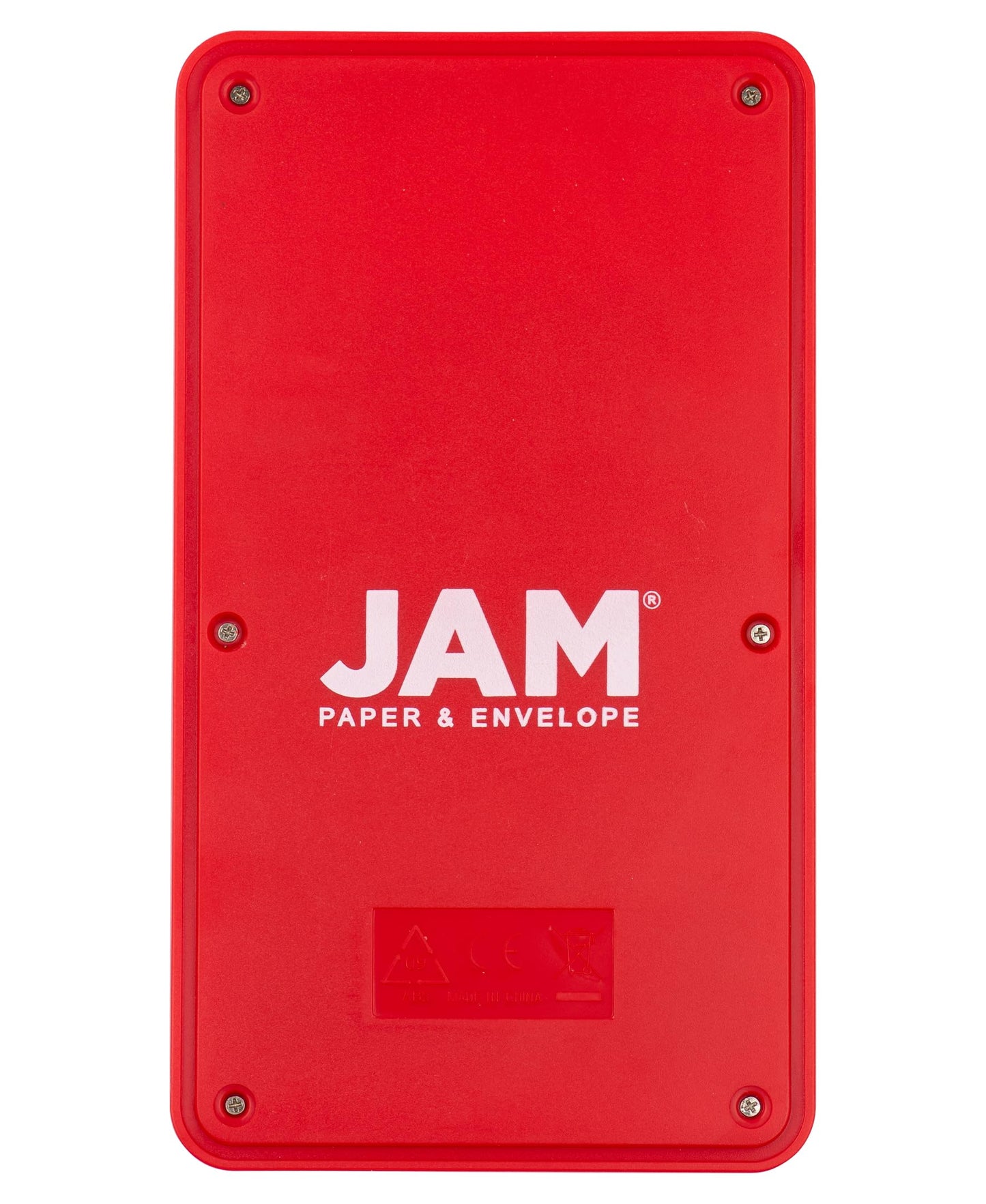 JAM PAPER Desktop Calculator - 10 Digit LCD Display - 3 3/4 x 6 3/4 Inches - Red - Sold Individually