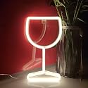 JYWJ Wine Glass Neon Sign,USB or 3-AA Battery Powered Neon Light,LED Table Decoration,Bedroom Wall Decoration,Birthday Gift,Wedding Supplies Business