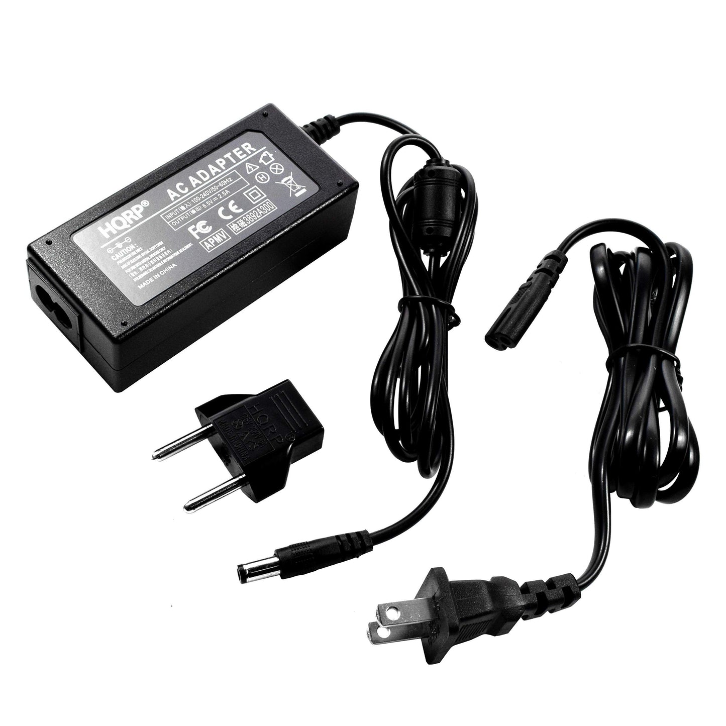 HQRP 6.5V AC Adapter Compatible with Blackstar PSU-1 PSU1FLY, Fly-3 Mini Guitar Combo Amplifier, Fly-103 Speaker Power Supply Cord + Euro Plug Adapter