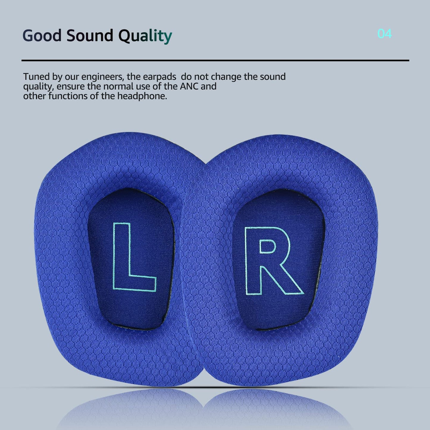 Wzsipod Fabric Replacement Ear Pads for Logitech G733 Gaming Headset, Also Fit Logitech G335 Wireless Headphone, EarPads Accessories with Soft Mesh…