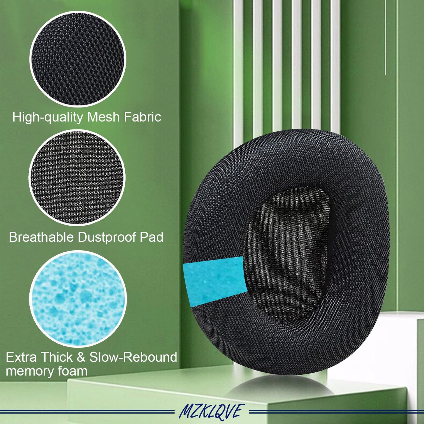 Stealth 600 Gen3 Ear Pads - Replacement Earpads Ear Cushions for Turtle Beach Stealth 600 Gen 2 USB/MAX, 600 Gen3 PC/PS/XB, 500 XB Headset(Black)
