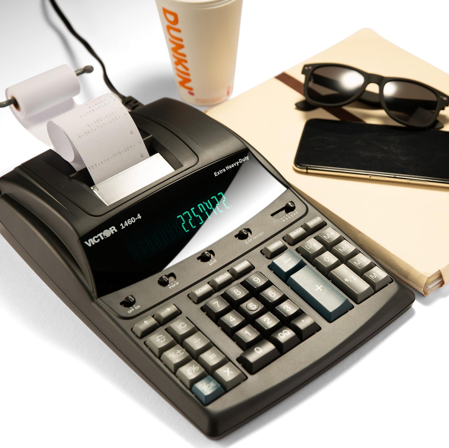 Victor 1460-4 12 Digit Extra Heavy Duty Commercial Printing Calculator