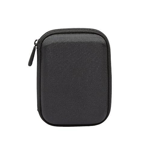 Amazon Basics Portable External Hard Drive Carrying Case with Mesh Storage, Protection, Secure Strap, Black