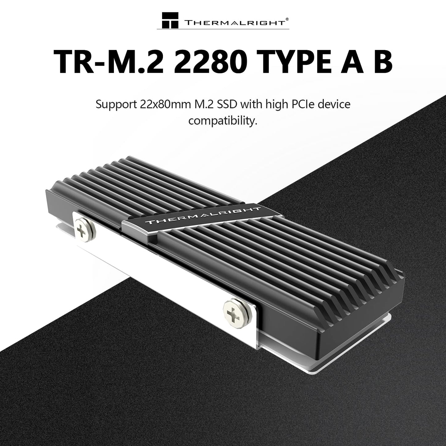 Thermalright TR-M.2 2280 Type A B 2280 Heatsink Cooler for SSD Cooling M.2 2280 Heatsink Cooling, with 2 Thermal Conductivity, Desktop High