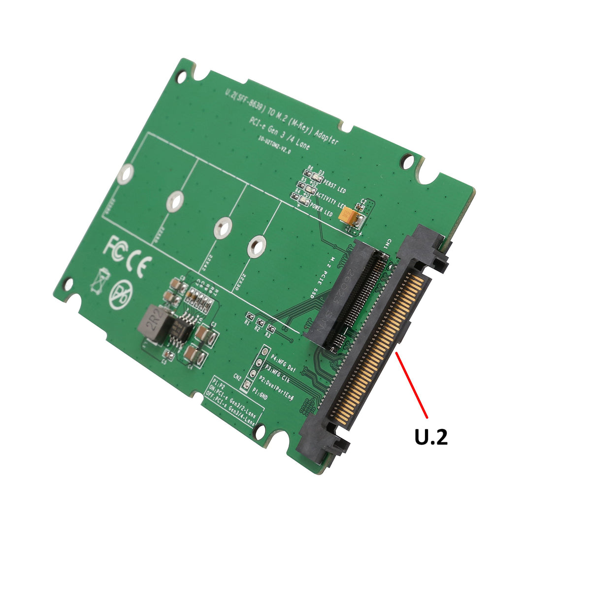 IO Crest M.2 PCIe I/F NVMe SSD to U.2 2.5-Inch SSD Adapter with Cable 2.5" SI-ADA40123