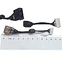 DC-in Jack for Ideapad Y700-15ISK, DC Power Jack Harness Port Connector Socket with Wire Cable.