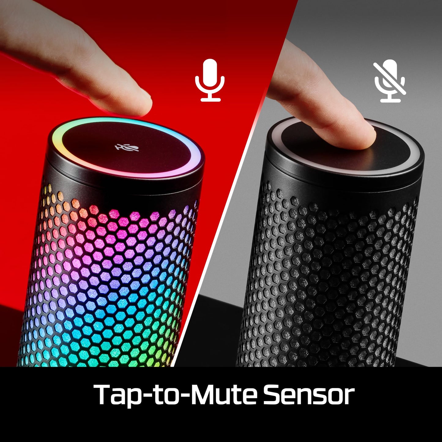 HyperX QuadCast 2 S - USB Microphone, with RGB Lighting, Streaming and Podcasting, with On-Board Controls, LED Lighting, Removable Shock Mount, PC
