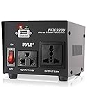 Pyle Step Up and Down Converter - 500 Watt Voltage Converter Transformer w/ USB Charging Port, UK Power Adapter, AC 110 / 120 to 220 / 240 Volt Vice…