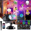 2026 Upgrade Halloween Christmas Projector Lights Decorations, COOLWUFAN Outdoor Indoor Holiday Projector Lights with Remote and 20 HD Effects(3D