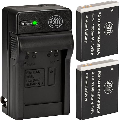 BM 2 NB-6LH Batteries and Charger for Canon PowerShot S120, SX170 is, SX260 HS, SX280 HS, SX500 is, SX510, SX520, SX530, SX540 HS, SX600 HS, SX610 HS