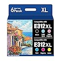 312XL Ink Cartridge High Yield Replacement for 312XL Ink Cartridge with Expression Photo XP-8500 XP-8600 XP-8700 Printer ( 6-Pack, 1 Black,1 Cyan,1