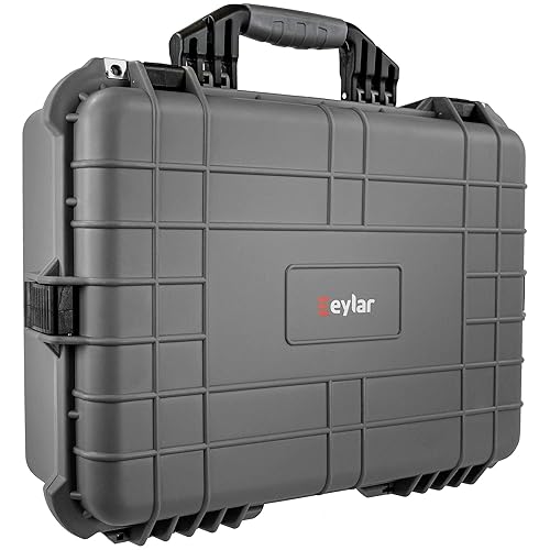 Eylar Large 20 Inch Protective Camera Case Water and Shock Proof With Foam (Gray)