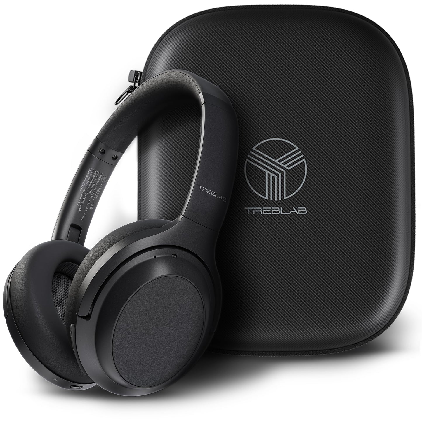 TREBLAB Z7-Pro Noise Cancelling Over Ear Headphones Wireless (Renewed)