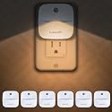 LuxLumin LED Night Lights Plug into Wall with Dusk-to-Dawn Sensor, Automatically Turn on and Off,Night Light for Kids,Bedroom,Bathroom,Stairs,Warm