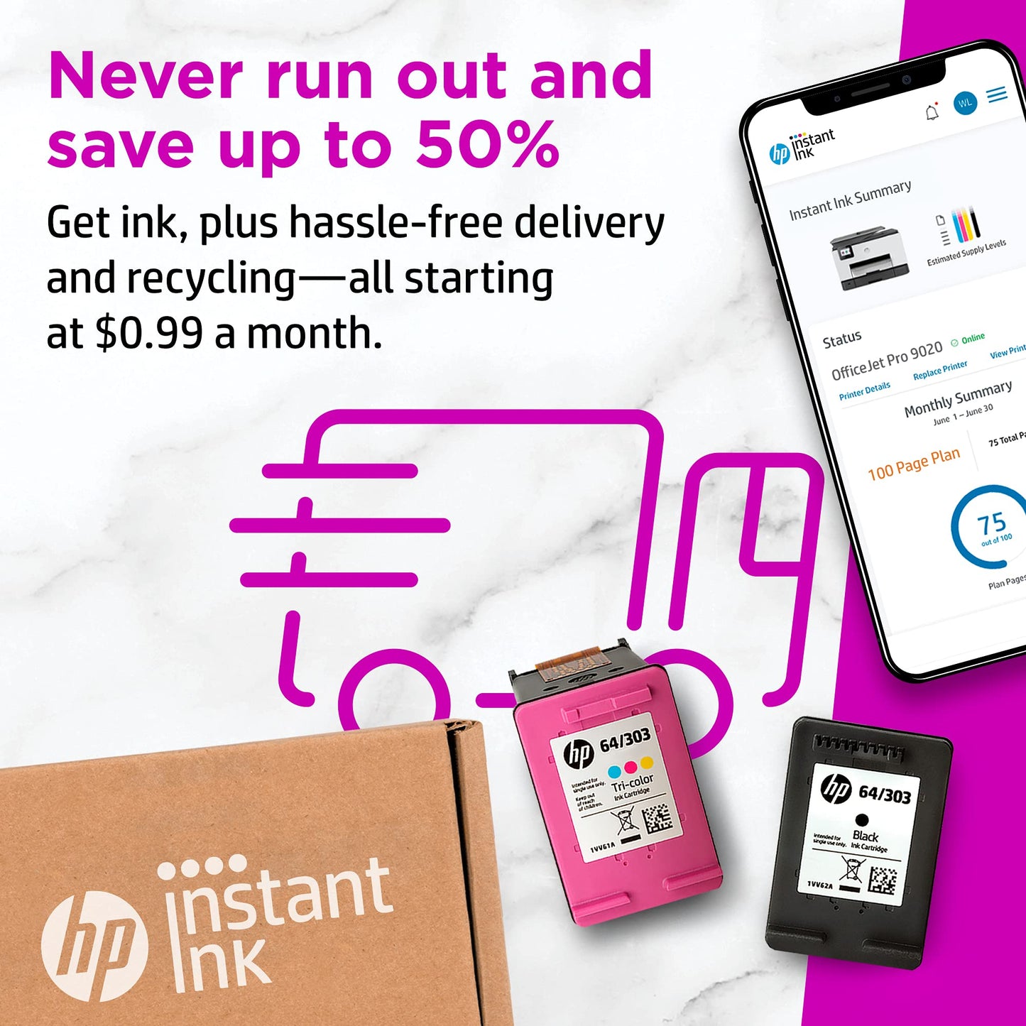 HP DeskJet 3772 All-in-One Color Inkjet Printer Scanner and Copy, Instant Ink Ready, Wireless Printers for Home and Office, Photo Print, Built-in