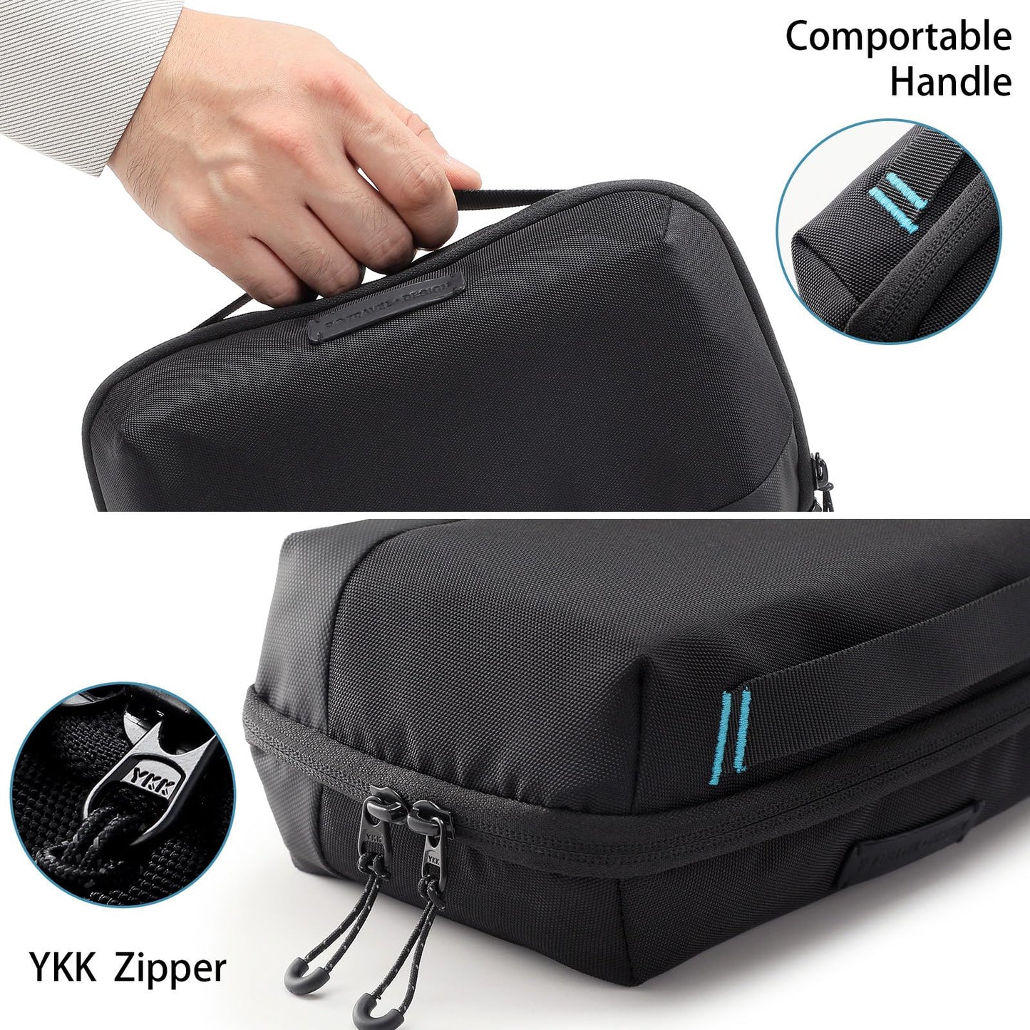 VanFn Electronics Travel Organizer Storage Bag, Travel Accessory Handle Bag, Gadgets Pouch, USB Cable, Travel Friendly Electronics Organizer P.Travel