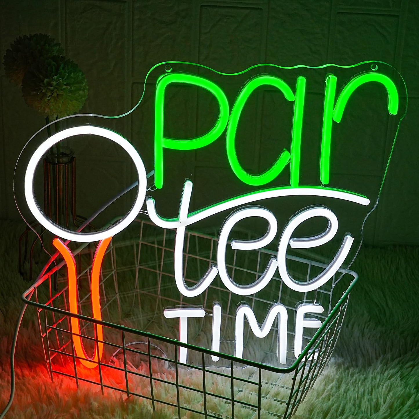 LMSIGNLY Golf Neon Sign for Wall Decor Golfing Neon Light Par Tee Time Golf LED Neon Sign Golf Ball LED Neon Light for Bedroom Golf Club Sports Room
