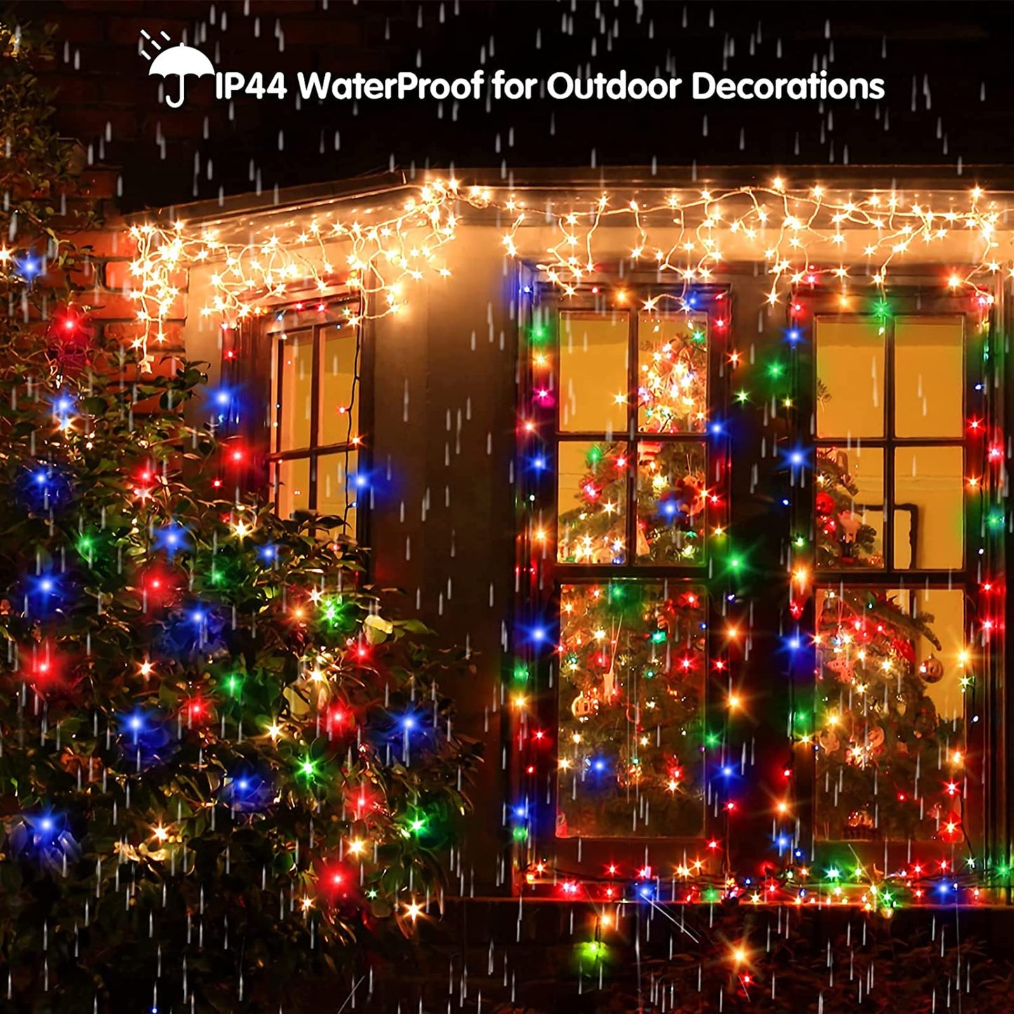 KiflyTooin Led Christmas Lights Outdoor Christmas Decorations Lights 400LED, Waterproof Outdoor Indoor Fairy Christmas Mesh Net Lights for Party